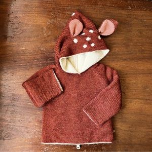 Oeuf Bambi deer alpaca baby sweater